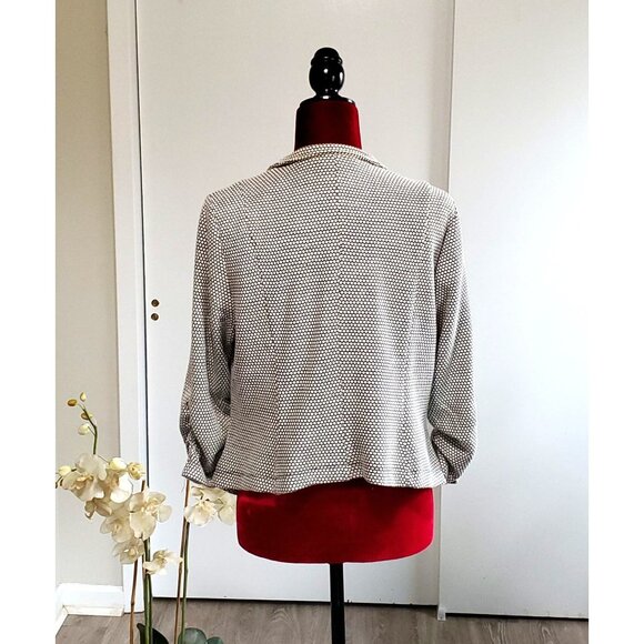 Torrid Women's Black Beige Checkered Print Knit Moto Zip Jacket Size XLarge (1) - Picture 6 of 12